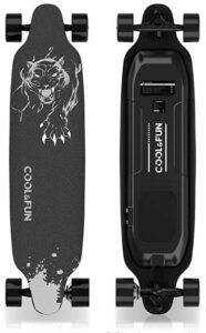 COOL&FUN Electric Skateboard for Adults with Wireless Remote Electric Longboard
